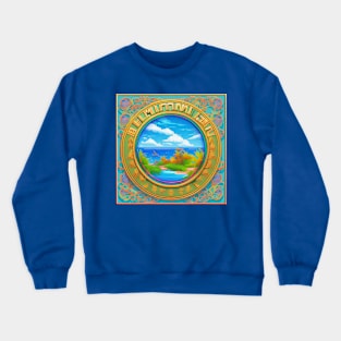 Abstract Golden Summer Beach Crewneck Sweatshirt